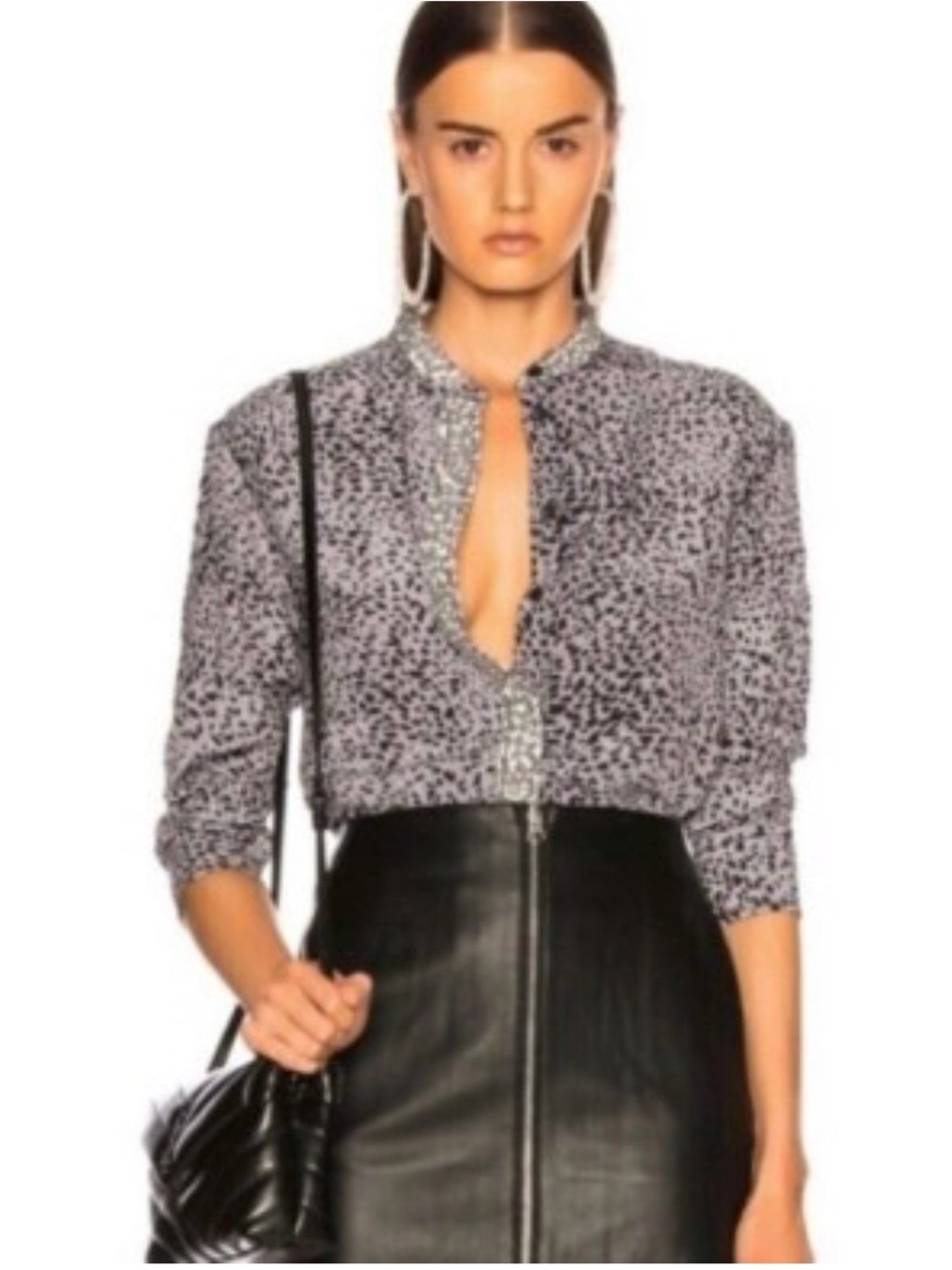 rag & bone Women’s Christie Long Sleeve Cheetah/Leopard Print SILK Blouse NWOT